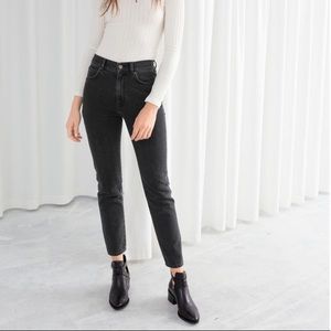& other stories High Waisted Black Denim Jeans